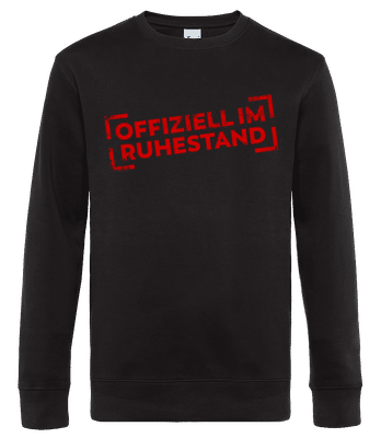 Offiziell im Ruhestand - Männer Standard Pullover - Schwarz - Vorne