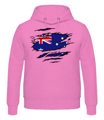 Ripped Flag Australia - Männer Hoodie - Kamelie - Vorne