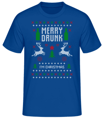 Merry Drunk I Am  Christmas - T-shirt standard Homme - Bleu royal - Devant