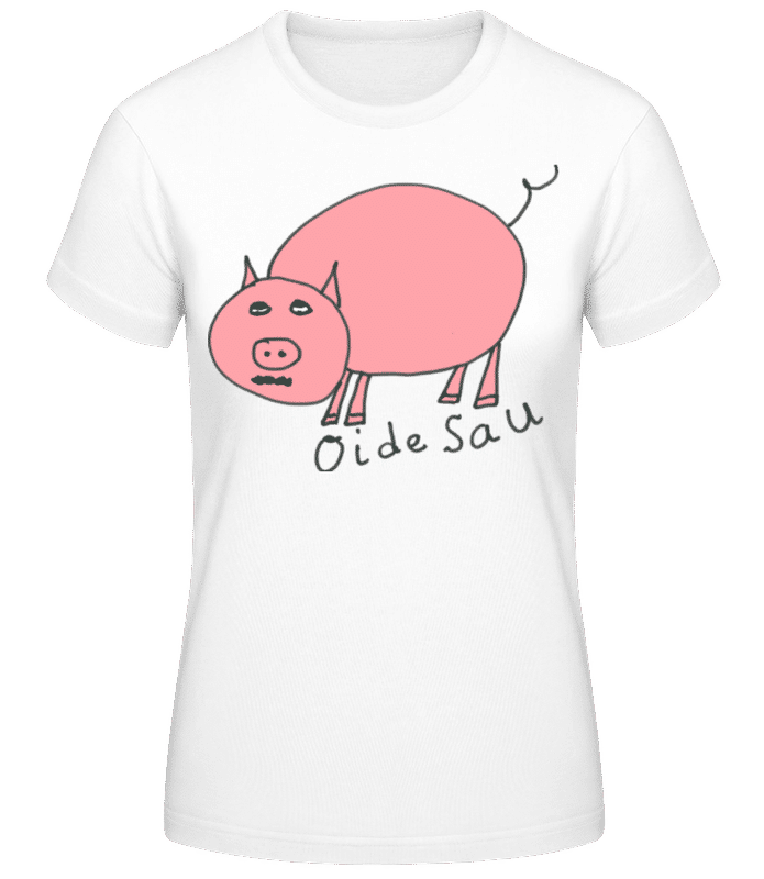 Vorschau: Oide Sau - Frauen T-Shirt B&C - Weiß - Vorne