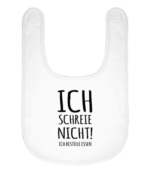 Vorschau: Ich Schreie Nicht - Baby Bio Lätzchen - Weiß - Vorne