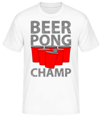 Beer Pong Champ - Camiseta básica para hombre - Blanco - delante