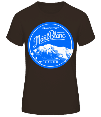 Mont Blanc Mountain - T-shirt standard Femme - Marron - Devant