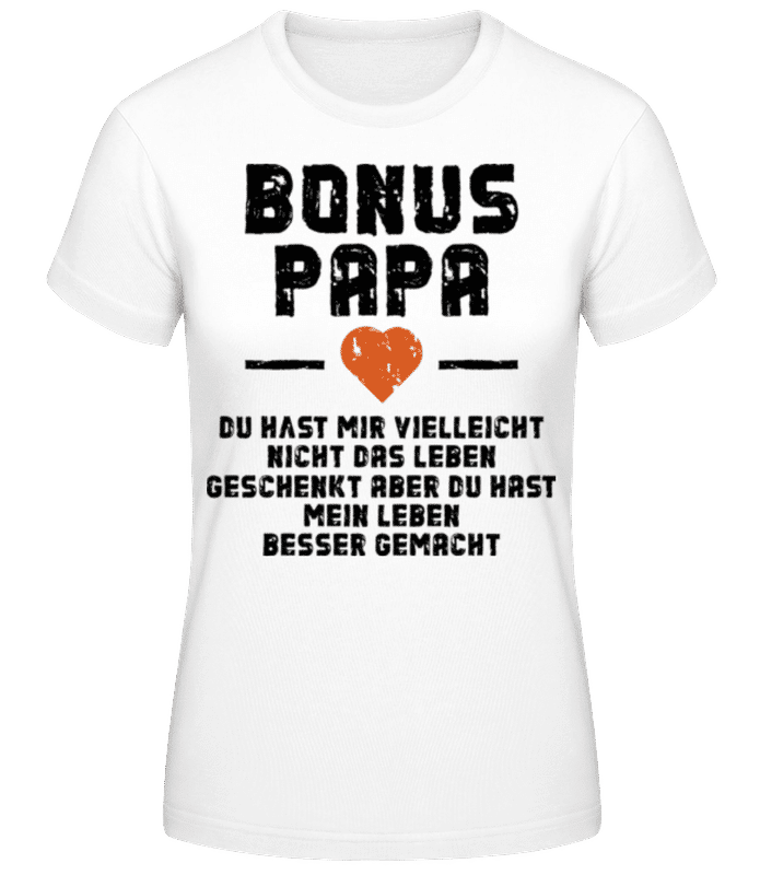 Vorschau: Bonus Papa black - Frauen T-Shirt B&C - Weiß - Vorne