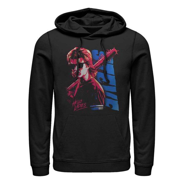 Aperçu: Netflix - Stranger Things - Stevie Splatterpunk Steve - Unisex Sweat à capuche - Noir - Devant