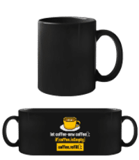 Coffee Refill Coding - Tasse Noire - Noir - Devant