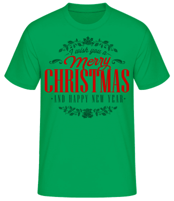 Merry Christmas Label - T-shirt homme B&C - Vert irlandais - Devant