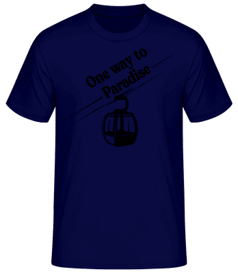 One Way To Paradise - Men's Basic T-Shirt - Navy - Front