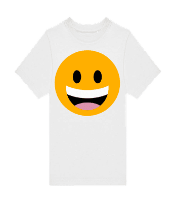 Laughing Smiley Open Eyes - Kinder T-Shirt B&C - Weiß - Vorne