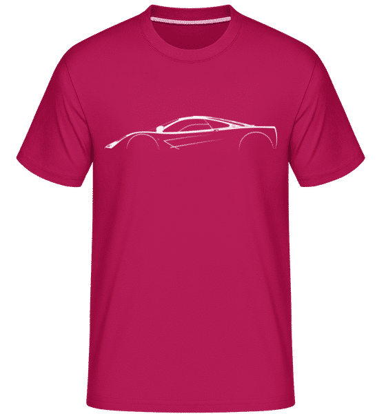 Preview: 'McLaren F1' Silhouette - Shirtinator Men's T-Shirt - Magenta - Front