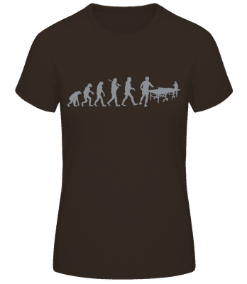 Évolution De Ping Pong - T-shirt standard Femme - Marron - Devant