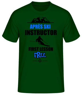 Apre`s Ski Instructor Mountain - Pánské basic tričko - Bottle green - Napřed