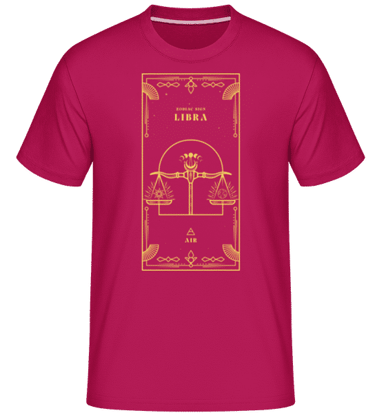 Preview: Art Deco Zodiac Sign Libra - Shirtinator Men's T-Shirt - Magenta - Front