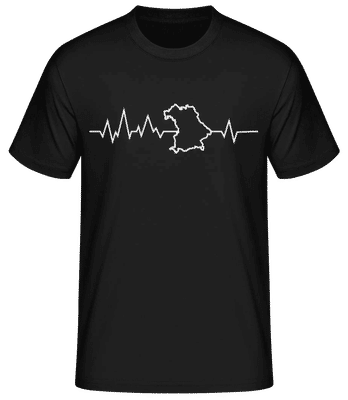 Bayernliebe - Männer Basic T-Shirt - Schwarz - Vorne