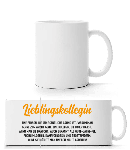 Vorschau: Lieblingskollegin - Panoramatasse - Weiß - Vorne