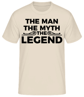 The Man The Myth The Legend - Men's Basic T-Shirt - Cream - Front