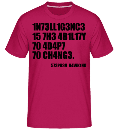 Intelligence Adapt To Changes -  Shirtinator Men's T-Shirt - Magenta - Front