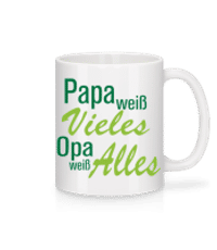 Opa Weiß Alles - Tasse - Weiß - Vorne