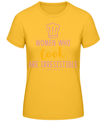 Women Who Cook - T-shirt standard Femme - Jaune doré - Devant