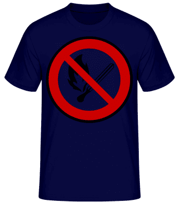 Feu Interdit - T-shirt standard Homme - Bleu marine - Devant
