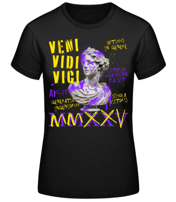 Abi Veni Vidi Vici - Frauen Basic T-Shirt - Schwarz - Vorne