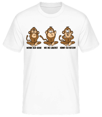 Wenn Ich Sehe Wie Du Laberst - Männer Basic T-Shirt - Weiß - Vorne
