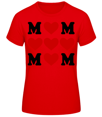 Amour Maman Cœur - T-shirt standard Femme - Rouge - Devant