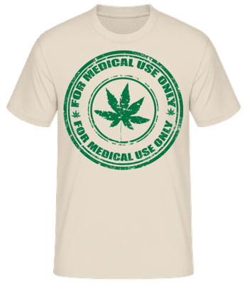 Marijuana Medical Use Only - Männer Basic T-Shirt - Creme - Vorne