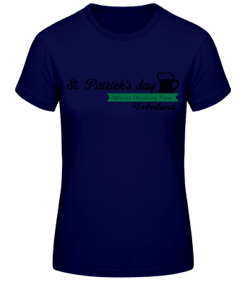 St. Patrick's Day Logo - Women's Basic T-Shirt - Navy - Front