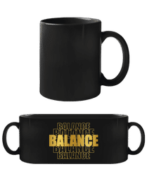 Écriture Doré Astrologique Balance · Tasse Noire