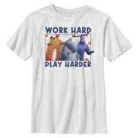 Pixar - Monstres - Photo de groupe Play Hard - Enfant T-shirt - Blanc - Devant