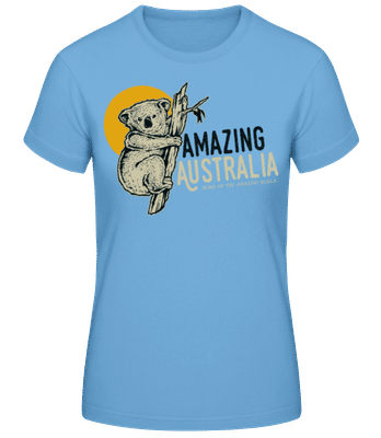 Koala Amazing Australia - Frauen Basic T-Shirt - Hellblau - Vorne