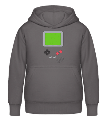 Gameboy Kostüm - Kinder Hoodie - Anthrazit - Vorne