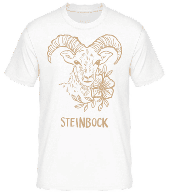 Kritzel Stil Sternzeichen Steinbock - Männer Basic T-Shirt - Weiß - Vorne