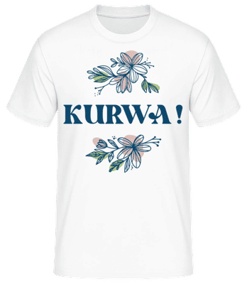 Kurwa - Männer Basic T-Shirt - Weiß - Vorne