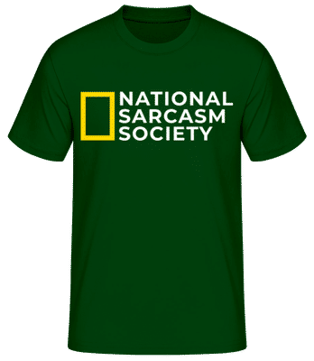 National Sarcasm Society - Pánské basic tričko - Bottle green - Napřed