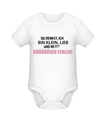 Ich Klein Und Nett? - Baby Bio Strampler - Weiß - Vorne