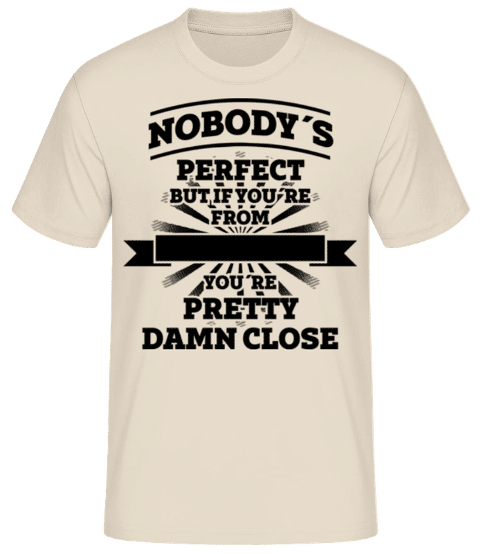 Vorschau: Nobody's Perfect But 1 - Männer Basic T-Shirt - Creme - Vorne
