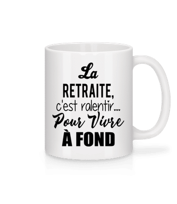 Retraite C'Est Ralentir - Mug en céramique blanc - Blanc - Devant