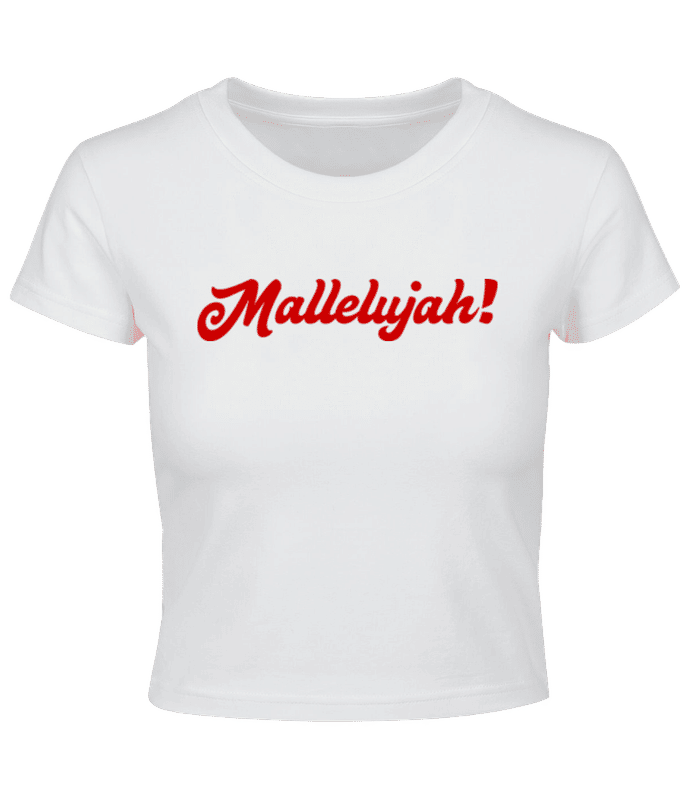 Vorschau: Mallelujah! - Crop T-Shirt - Weiß - Vorne