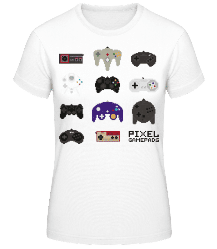 Aperçu: Console Contrôleur Pixel - T-shirt femme B&C - Blanc - Devant