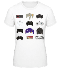 Konsolen Controller Pixel · Frauen T-Shirt B&C