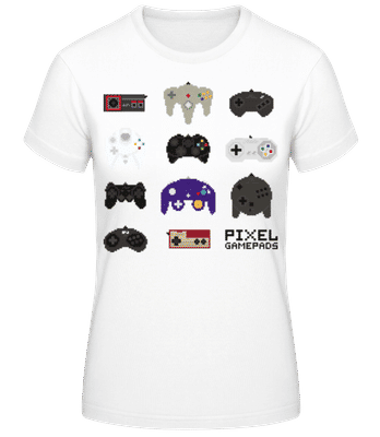 Console Contrôleur Pixel - T-shirt femme B&C - Blanc - Devant