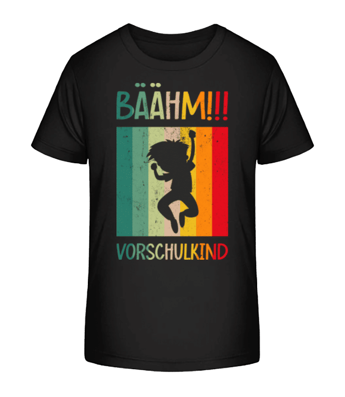 Vorschau: Bäähm Vorschulkind - Kinder Bio T-Shirt Stanley Stella 2.0 - Schwarz - Vorne
