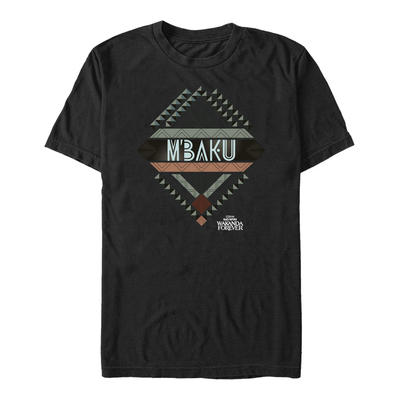 Marvel - Black Panther Wakanda Forever - M'Baku MBaku Crest - Men's T-Shirt - Black - Front