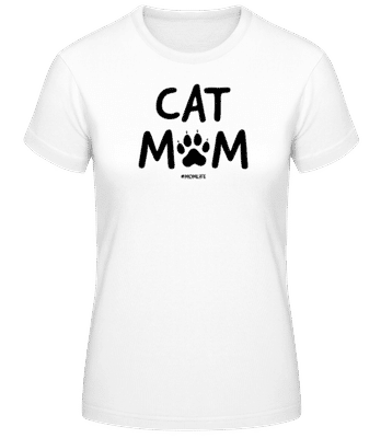Cat Mom Momlife - Dámské basic tričko - Bílá - Napřed