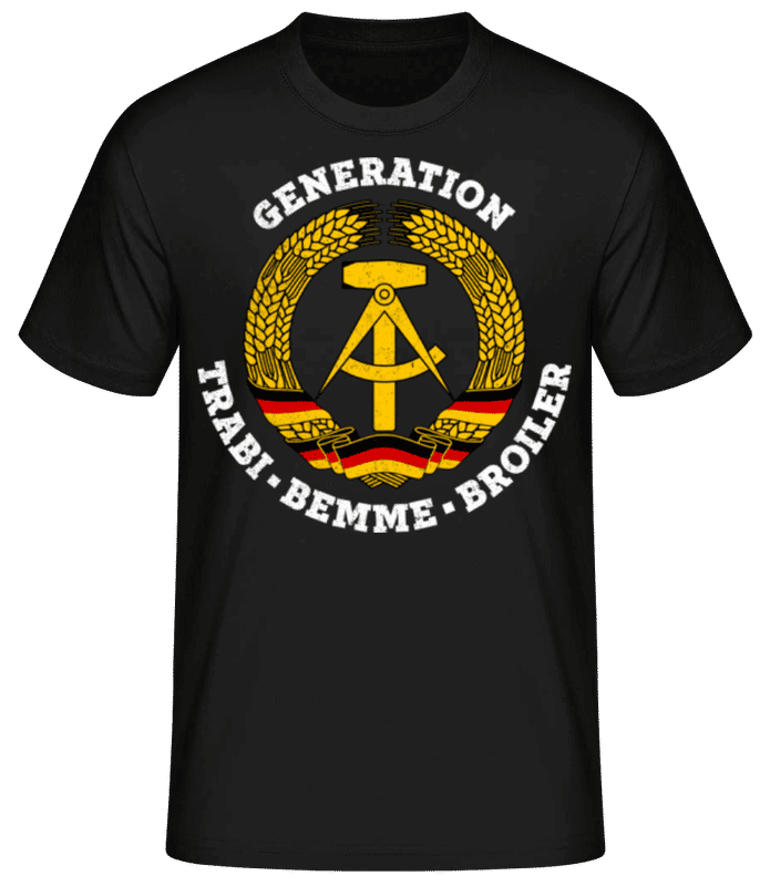 Vorschau: Generation Trabi Bemme Broiler - Männer Basic T-Shirt - Schwarz - Vorne
