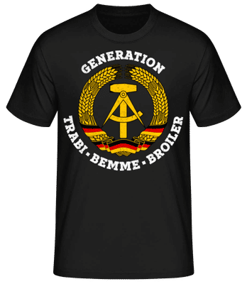 Generation Trabi Bemme Broiler - Männer Basic T-Shirt - Schwarz - Vorne