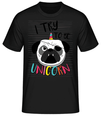 Unicorn Dog - Männer T-Shirt B&C - Schwarz - Vorne