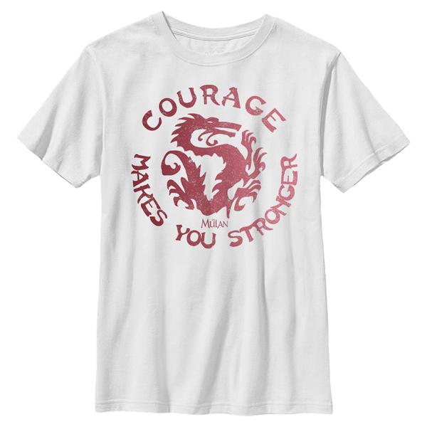 Preview: Disney - Mulan - Mushu Courage - Kids T-Shirt - White - Front